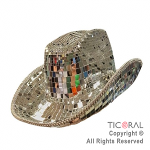 SOMBRERO COWBOY DISCO ESPEJADO x 1